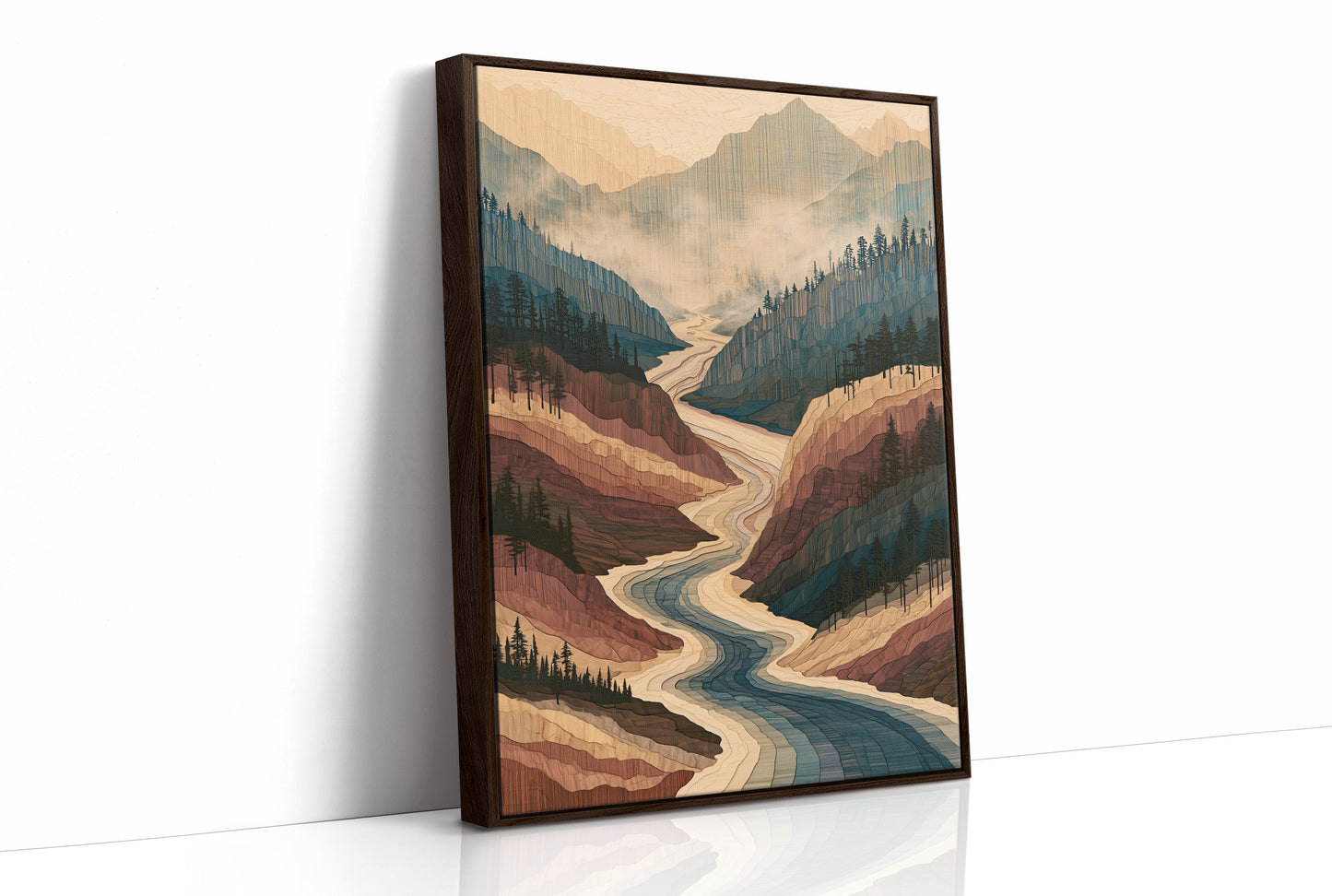 Winding River in Marquetry