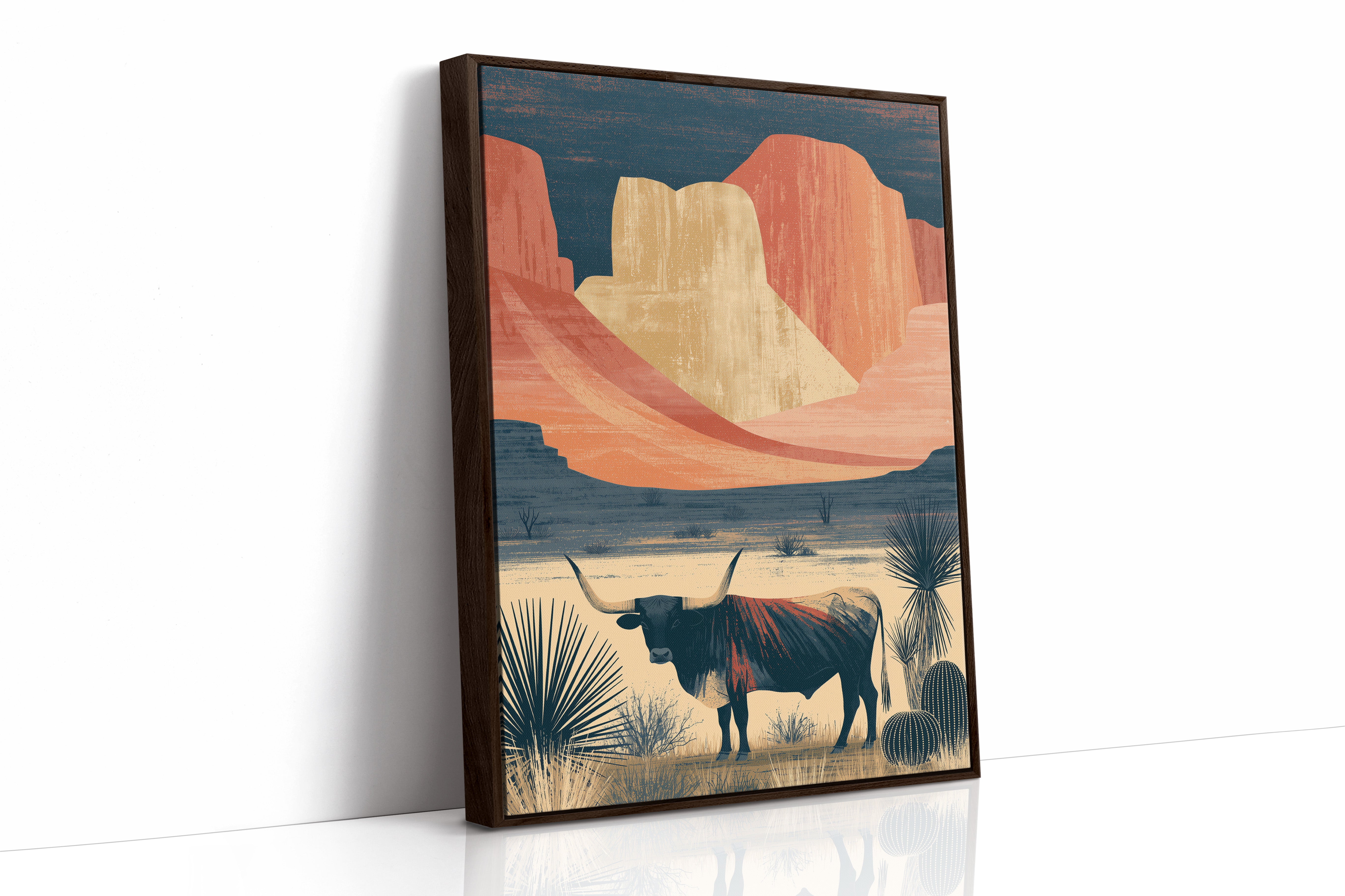 Longhorn Facing Forward, Canyon Glow