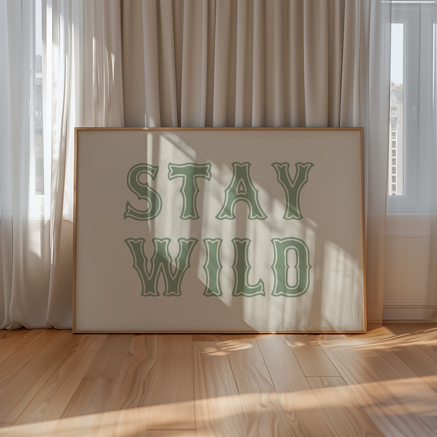 Stay Wild – Western Typography Wall Art Print