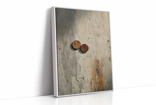 Copper Remnants on Weathered Canvas