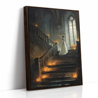 A Bride Among Flickering Lights