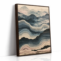 Waves of Wood in Blue and Blush