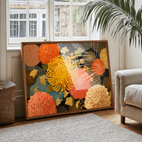 Chrysanthemums Dance In Golden Hour