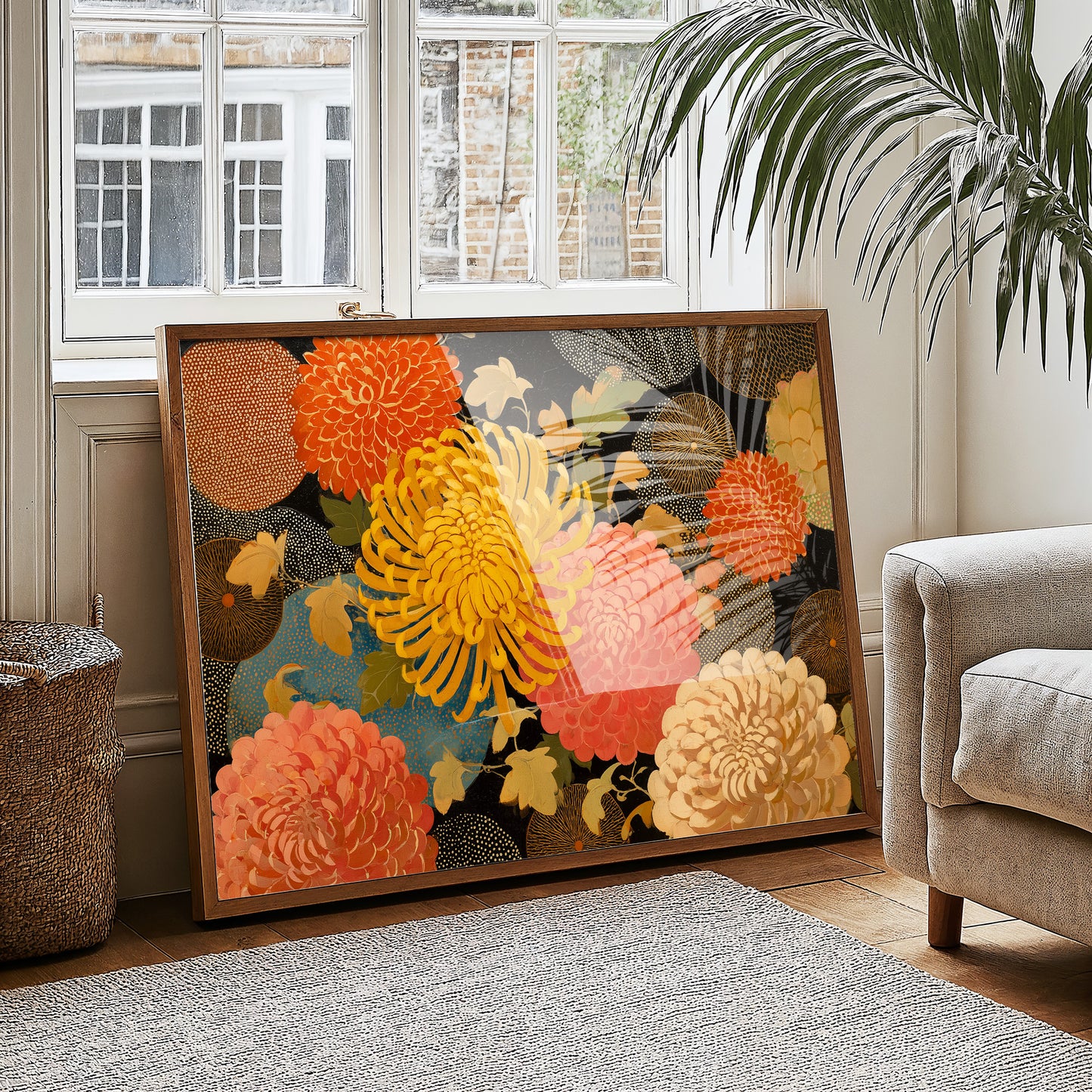 Chrysanthemums Dance In Golden Hour