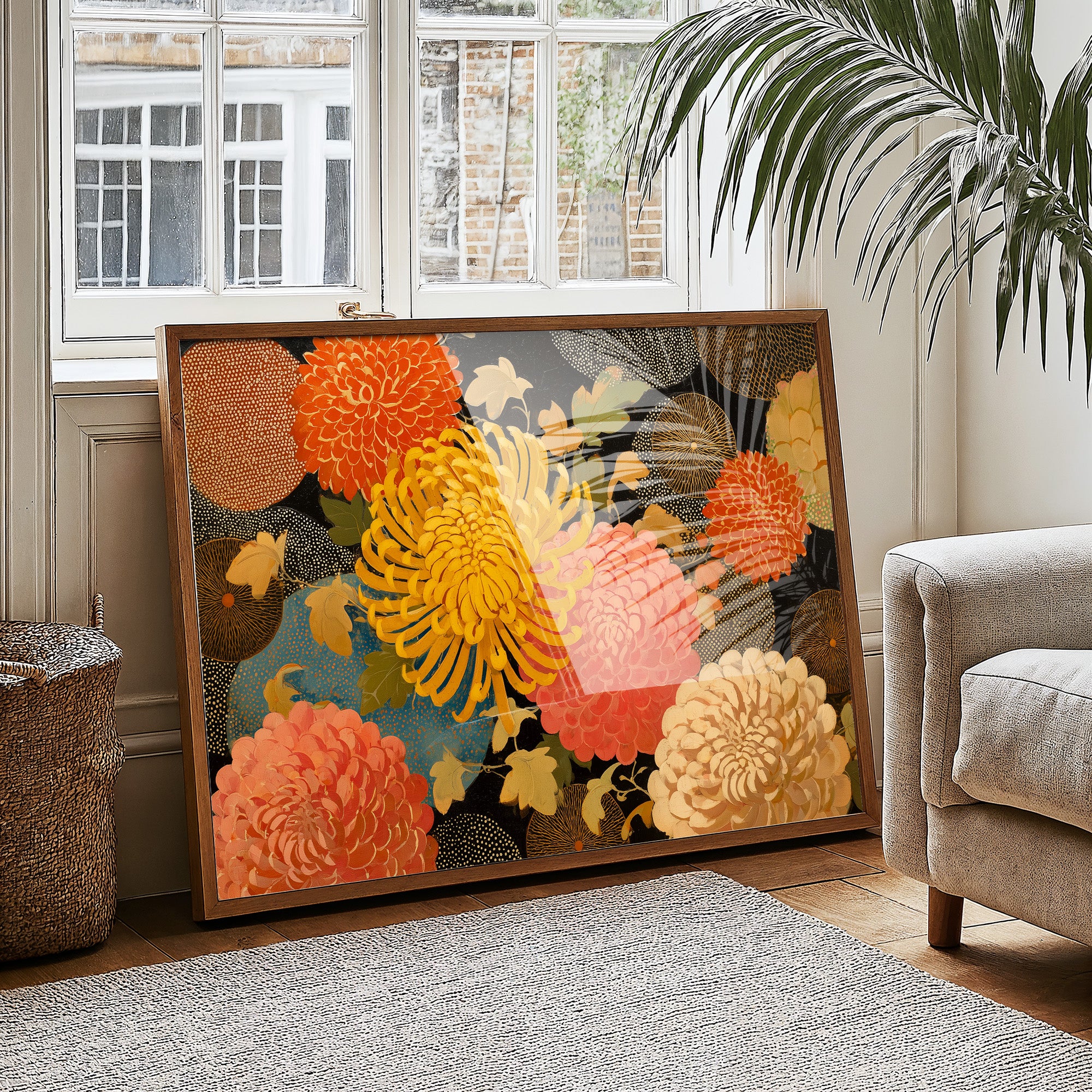 Chrysanthemums Dance In Golden Hour