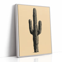 Solo Saguaro Block Print