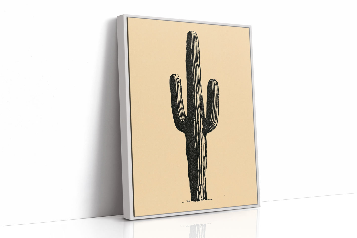 Solo Saguaro Block Print