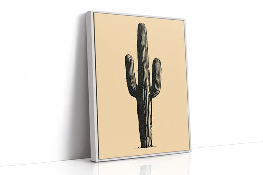 Solo Saguaro Block Print