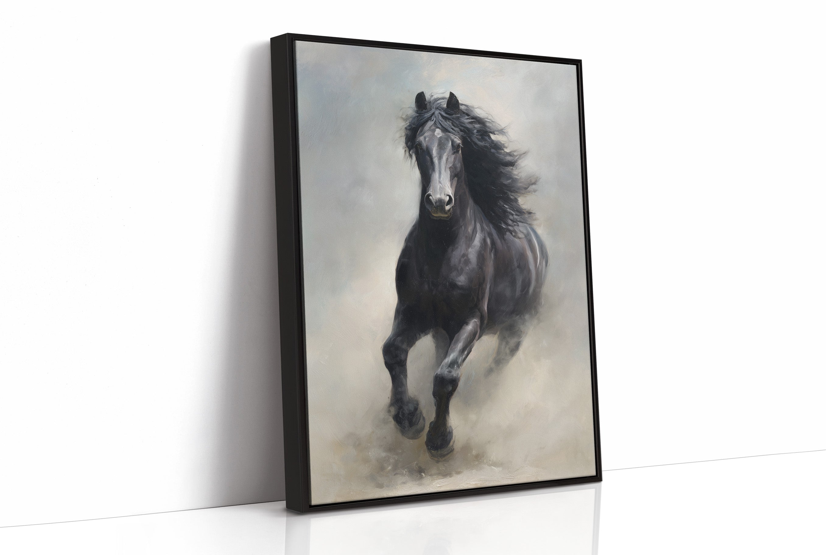 Untamed Spirit Against Dark Walls