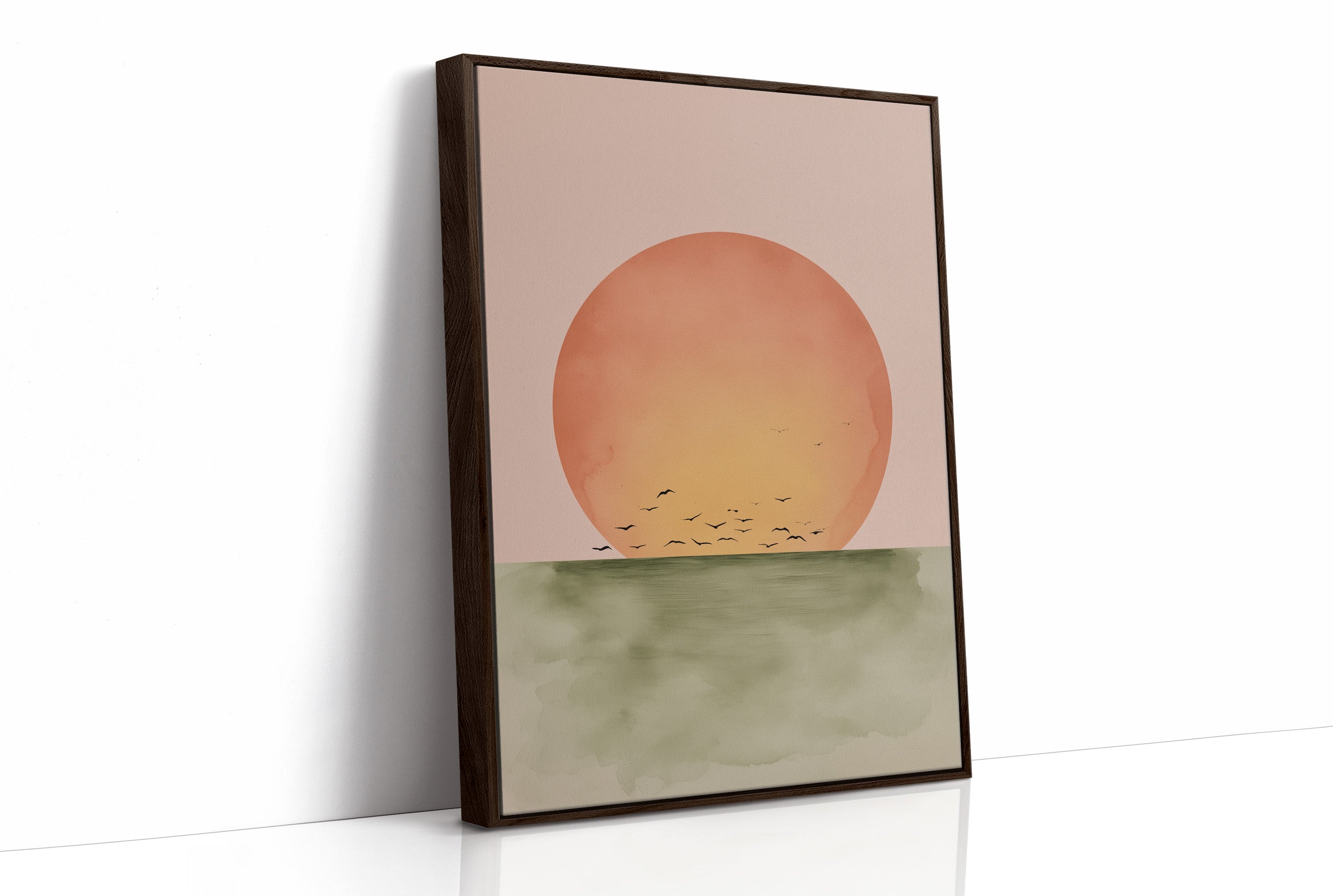 Birds Circle The Coral Dawn