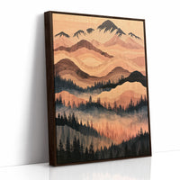 Woodgrain Peaks at Dusk