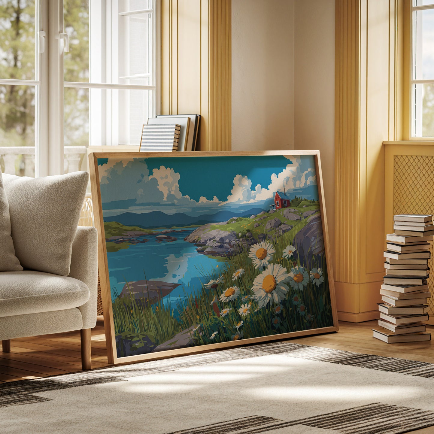 Daisies Dance Above Northern Waters