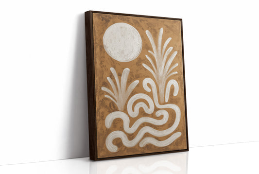 Moonlit Waves Dance In Sepia