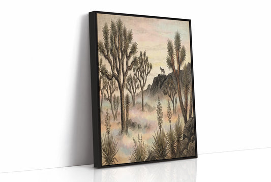 Coyote at Dawn Among the Joshua Trees