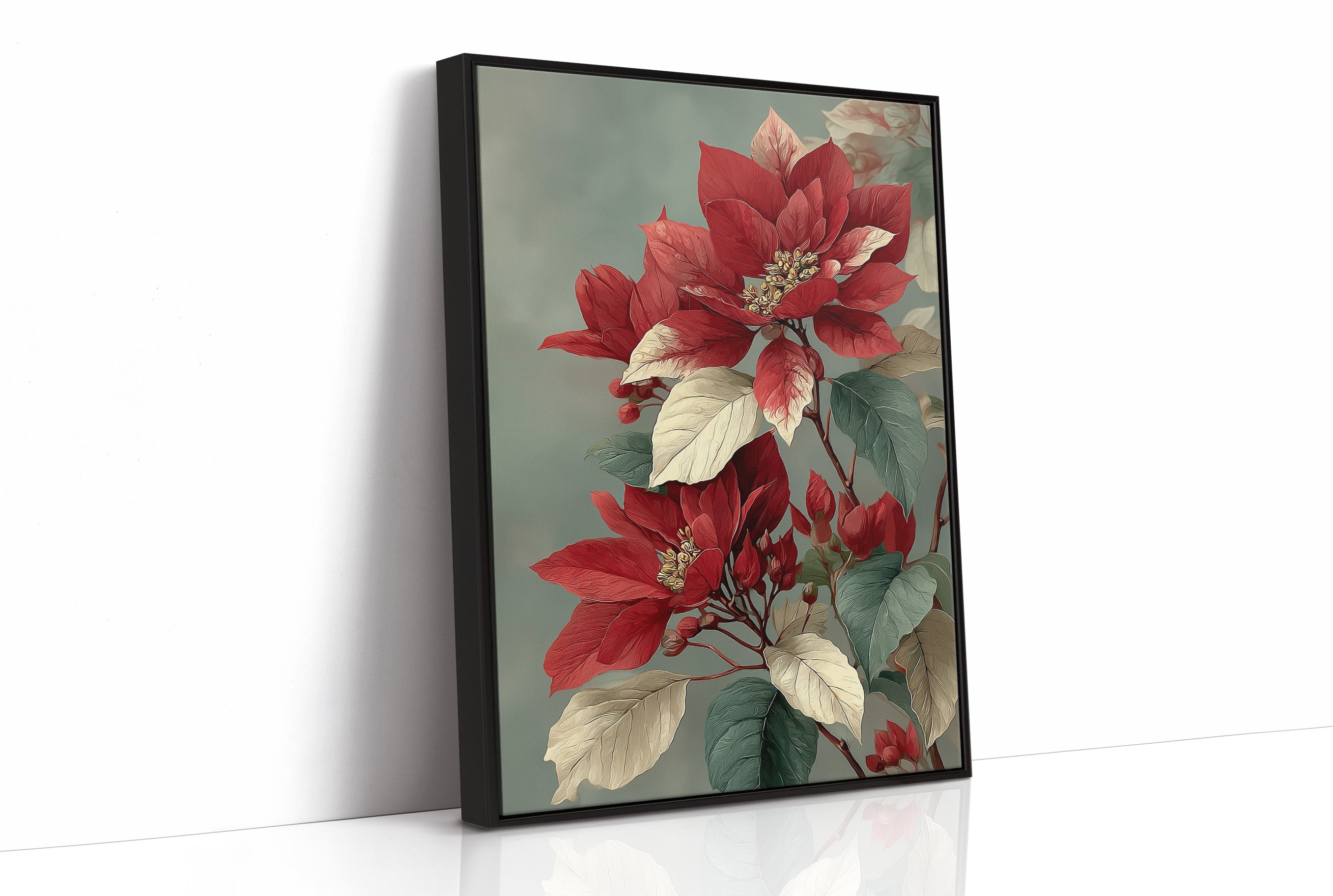Poinsettia in Red and Cream