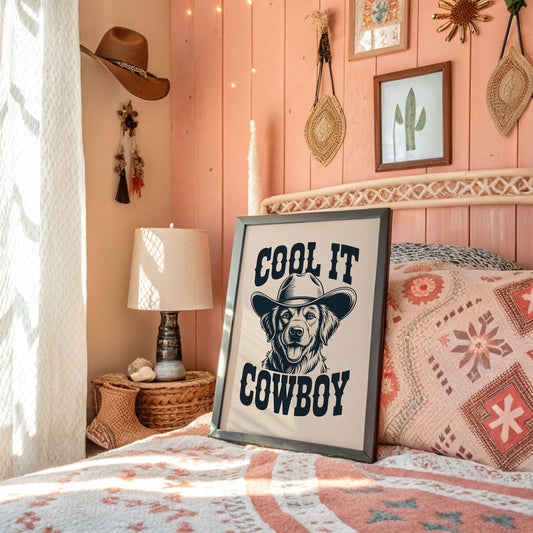 The Canine Cowboy Smiles Wide
