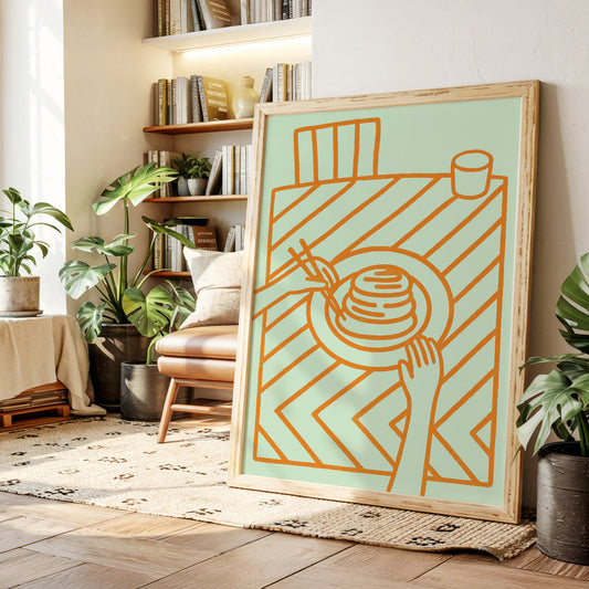Morning Pancakes Meet Mint Lines