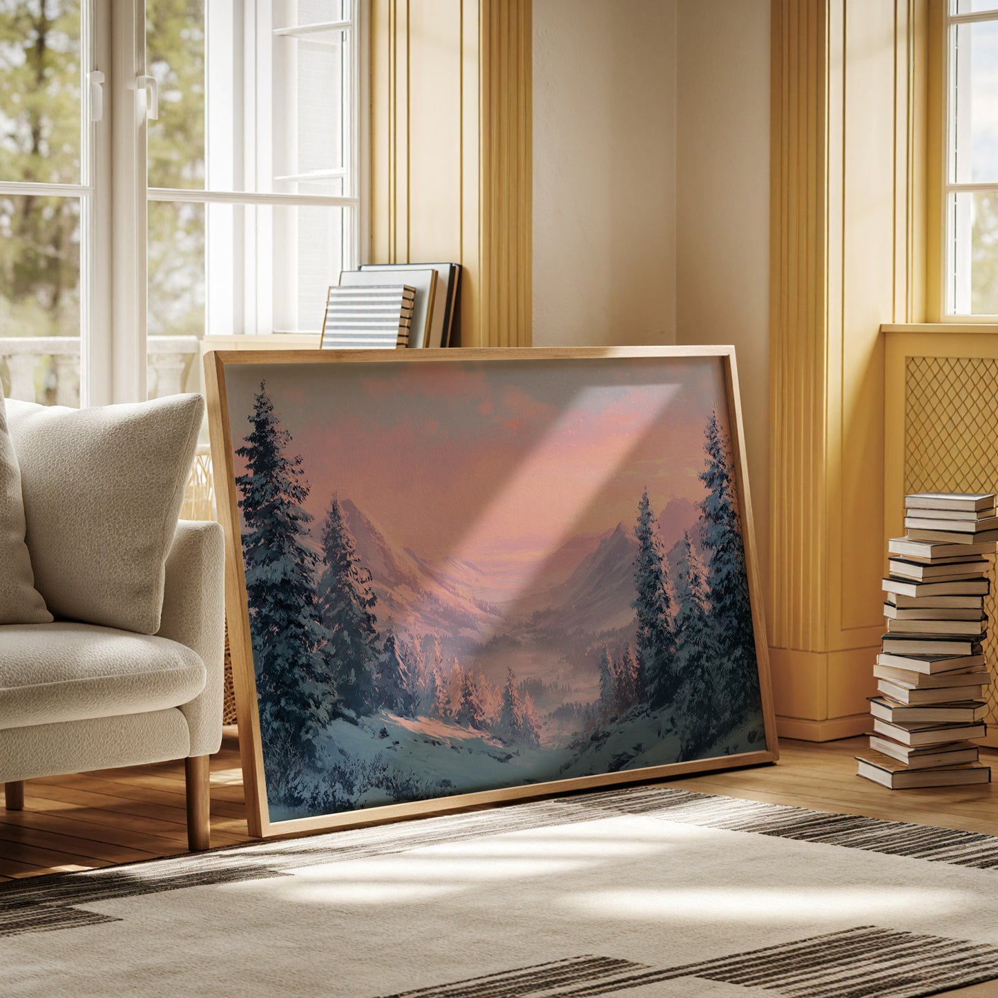 Snow Peaks Blush At Dawn