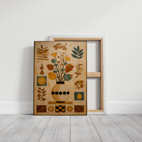 Woodland Whimsy: Leaping Rabbit Among Flora