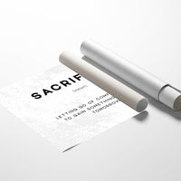 Sacrifice Definition Canvas Art | Bold Motivational Typography Print for Home Office, Gym or Entrepreneur Décor