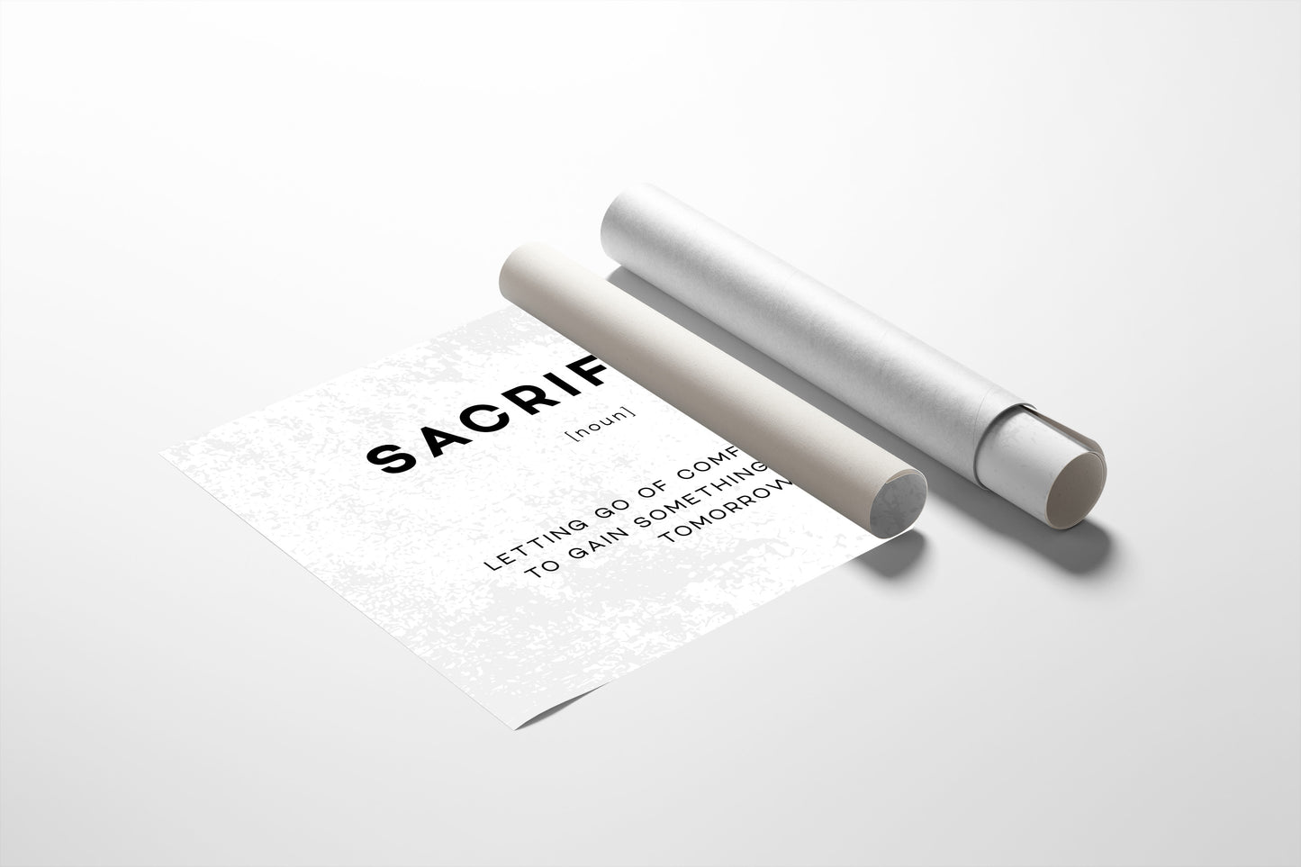 Sacrifice Definition Canvas Art | Bold Motivational Typography Print for Home Office, Gym or Entrepreneur Décor