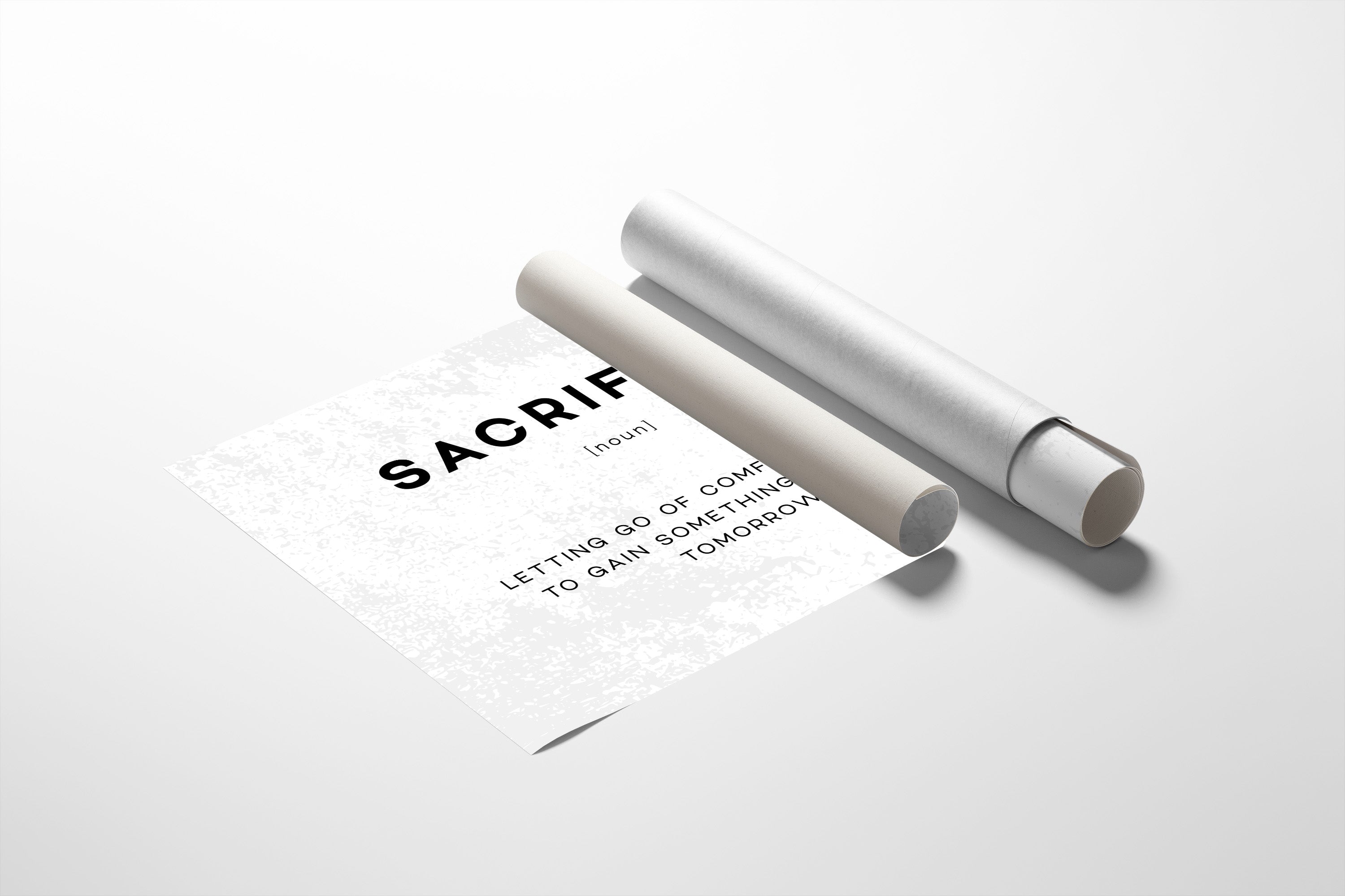 Sacrifice Definition Canvas Art | Bold Motivational Typography Print for Home Office, Gym or Entrepreneur Décor