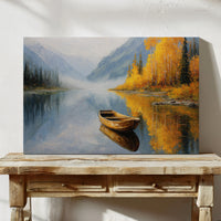 Autumn Canoe Waits For Adventure
