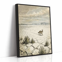 Fox Tracks Across the Salt Flat