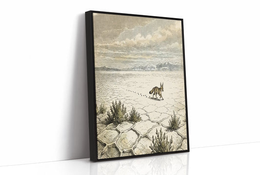 Fox Tracks Across the Salt Flat