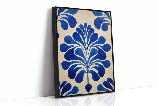 Indigo Petals Dance In Cream