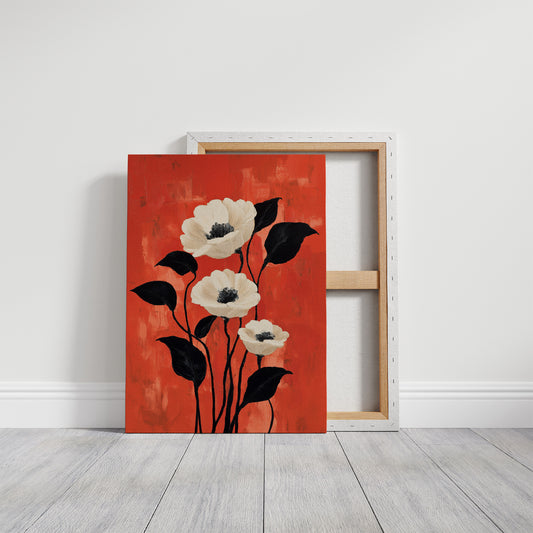 White Poppies Dance On Coral