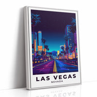 Neon Boulevard Beneath Desert Stars