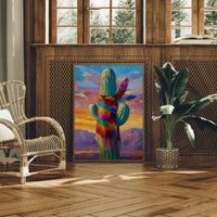 Saguaro Wears Rainbow Desert Dreams