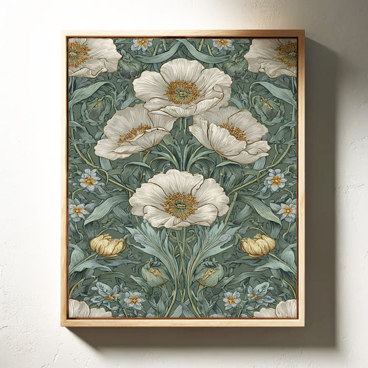 Delicate Blossoms on Verdant Background