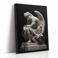 Marble Wings Against Dark Walls