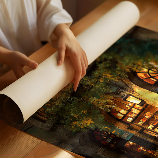 Golden Pages Behind Ivy Walls