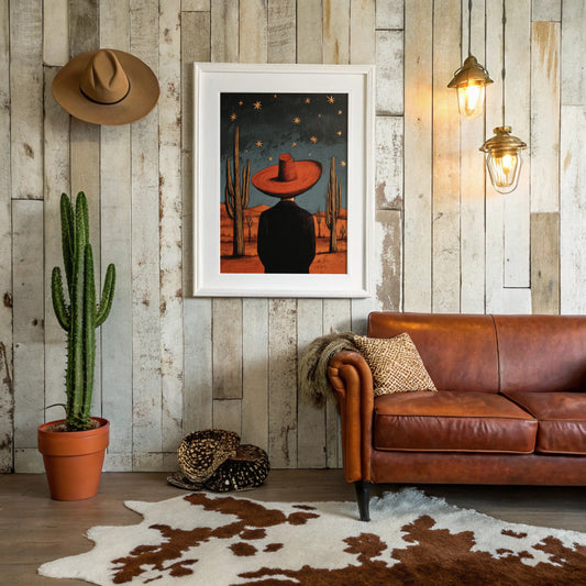 Saguaros Count Stars After Sunset