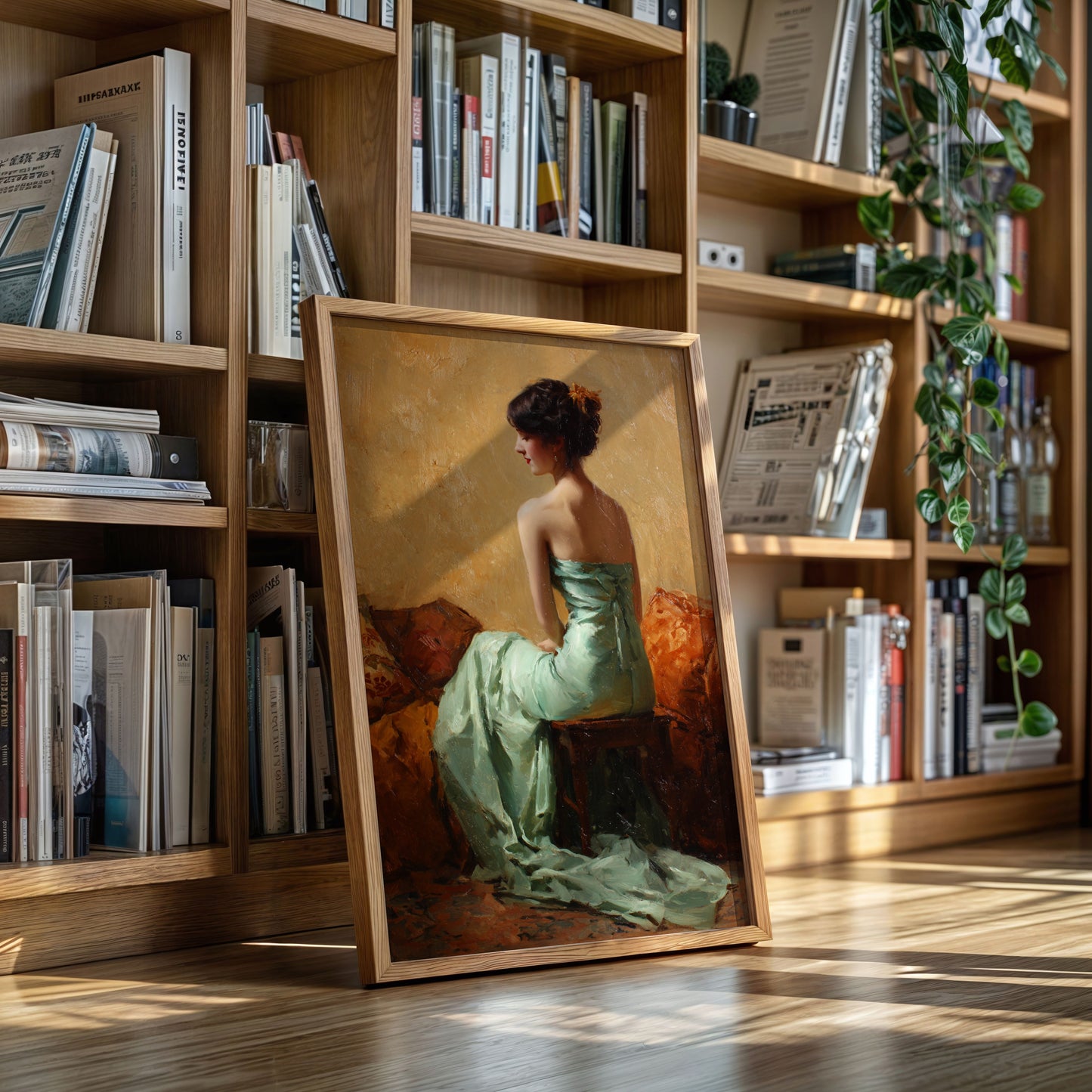 A Moment in Celadon Silk