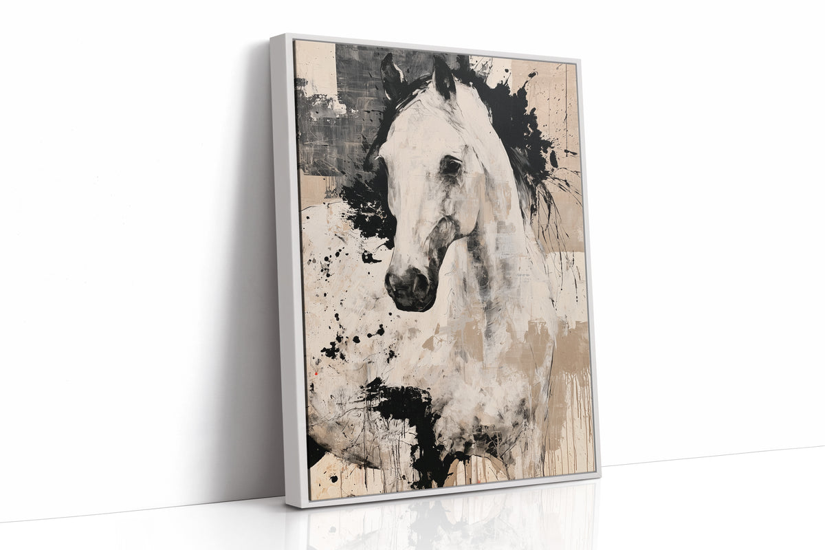 Ink & Ivory: Abstract Horse Study