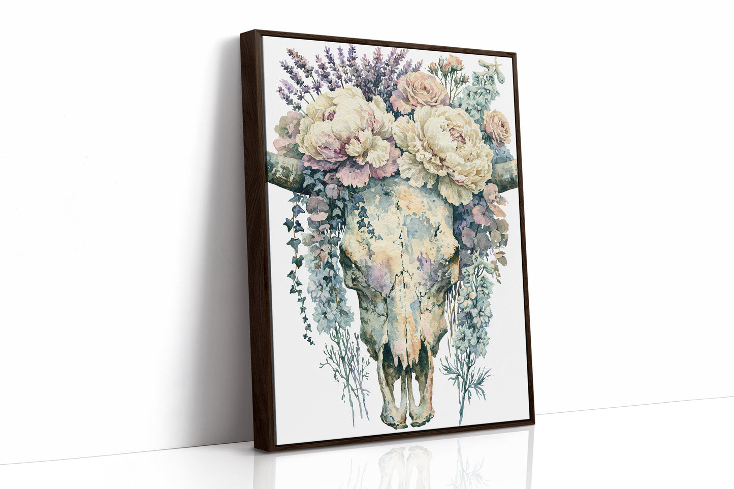 Skull Softened by Peonies