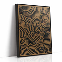 Labyrinth Lines Dance In Bronze Light