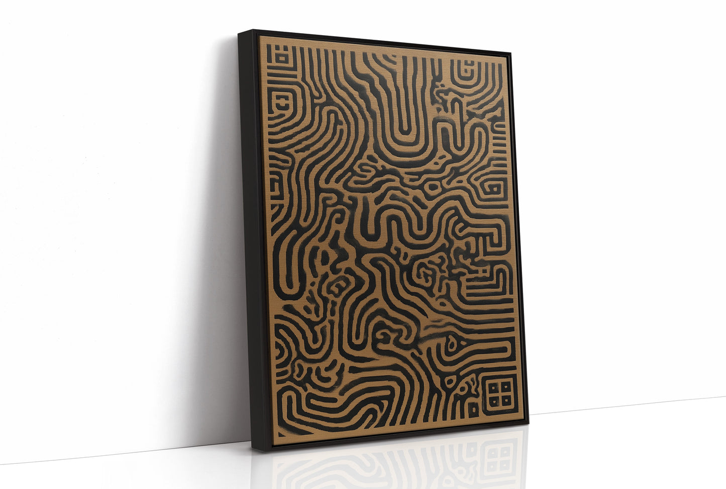 Labyrinth Lines Dance In Bronze Light