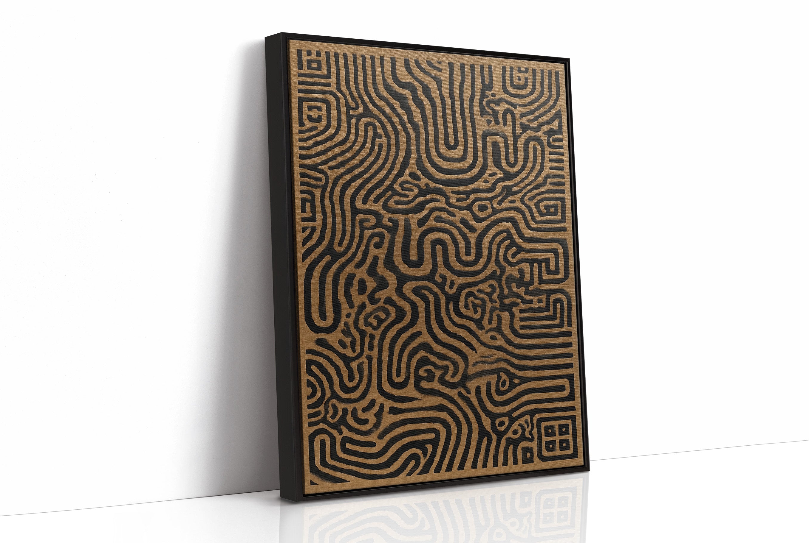 Labyrinth Lines Dance In Bronze Light