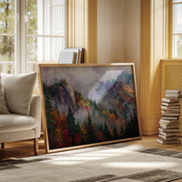 Autumn Mists Crown Mountain Peaks