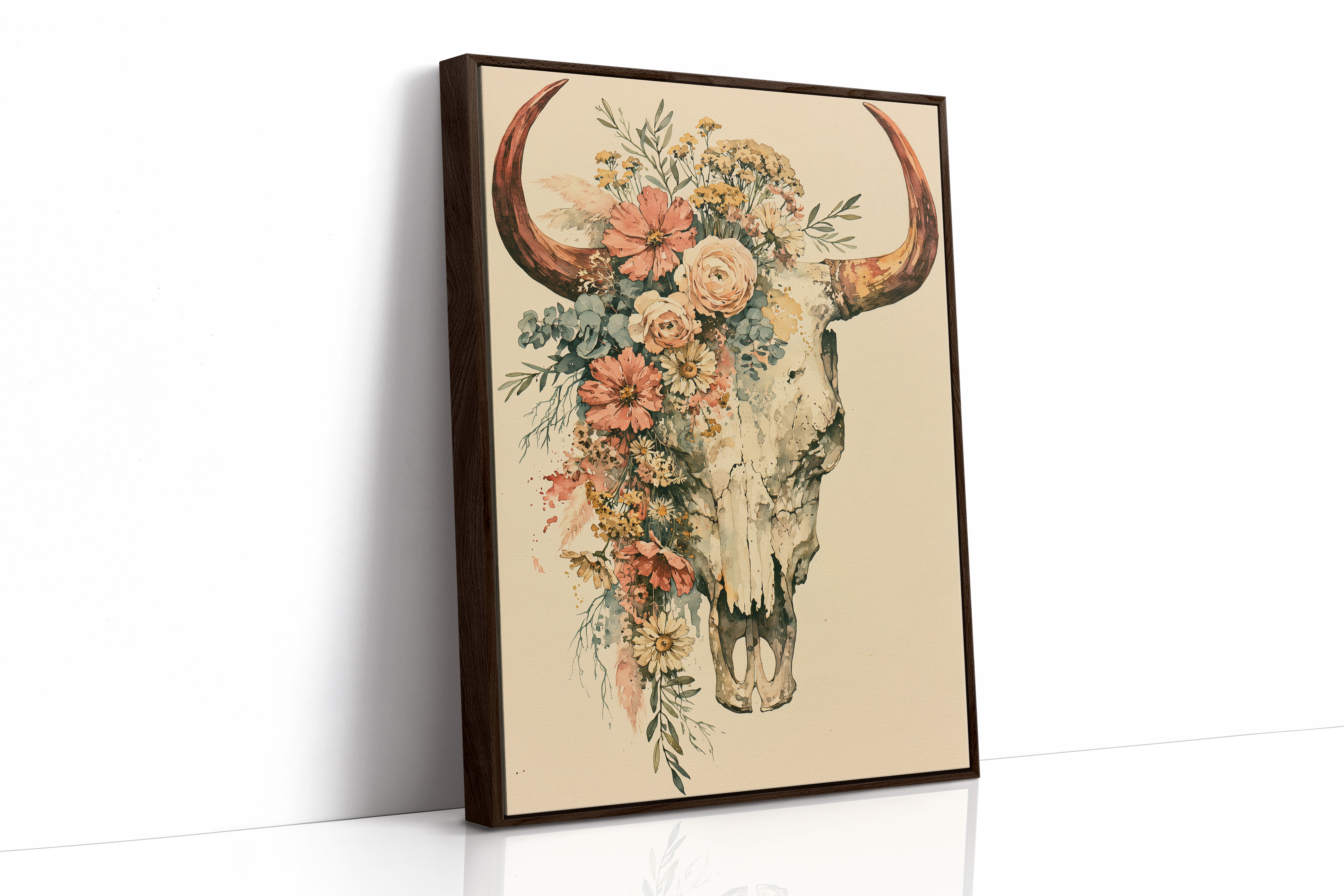 Skull Dressed in Wildflowers