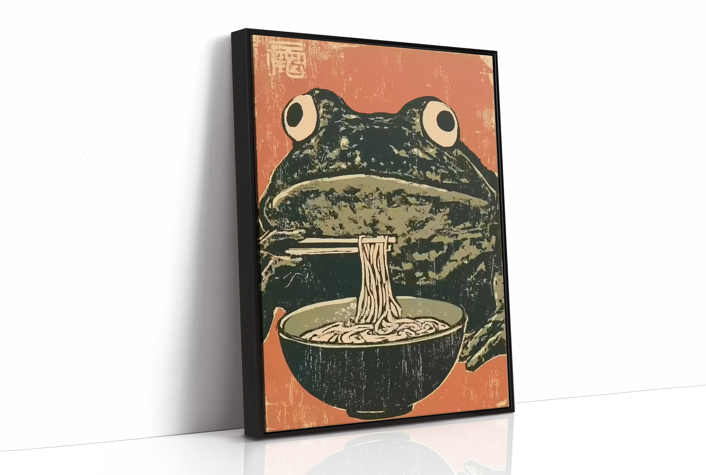 Frog Slurping A Big Bowl