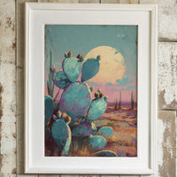 Desert Moon Paints Prickly Poetry