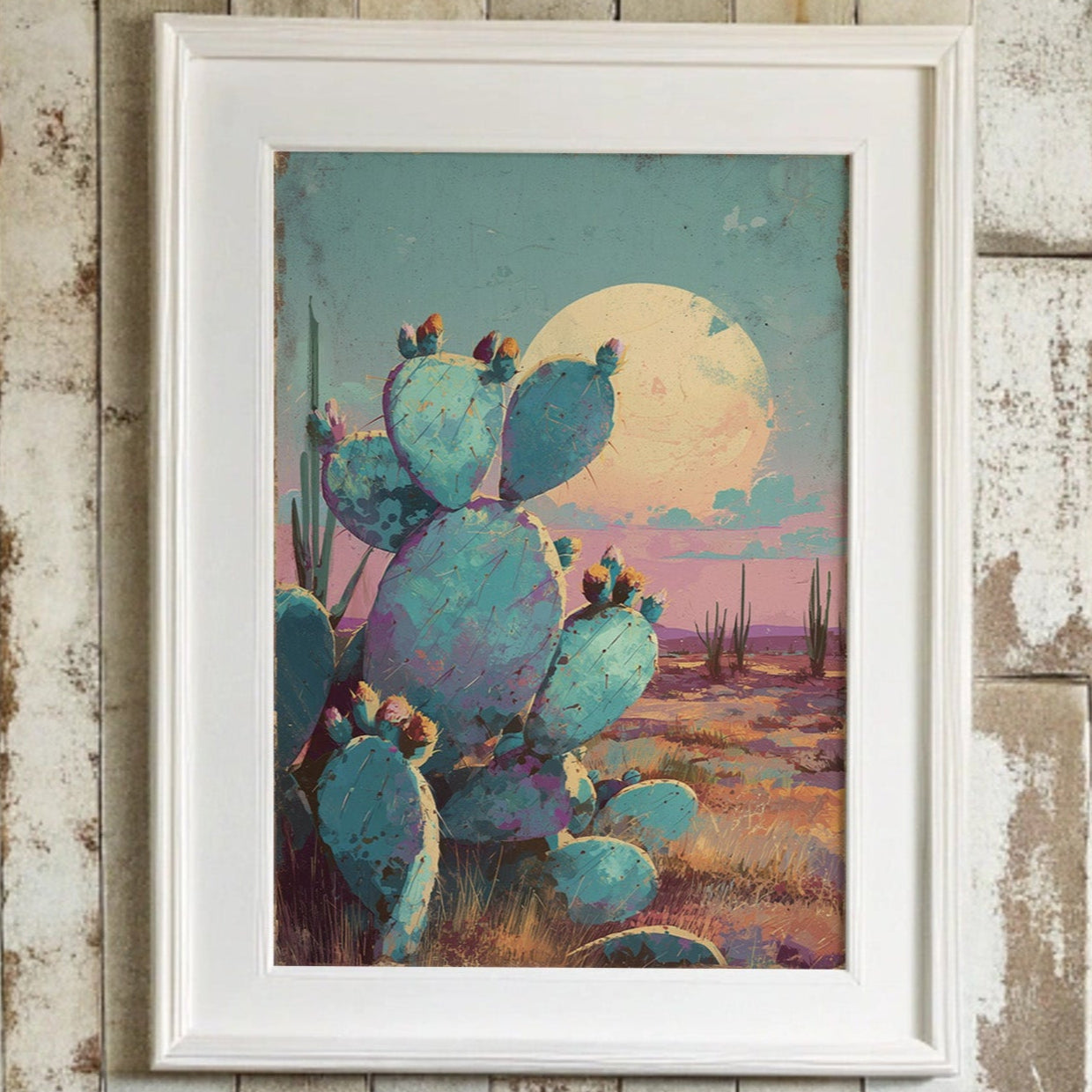 Desert Moon Paints Prickly Poetry