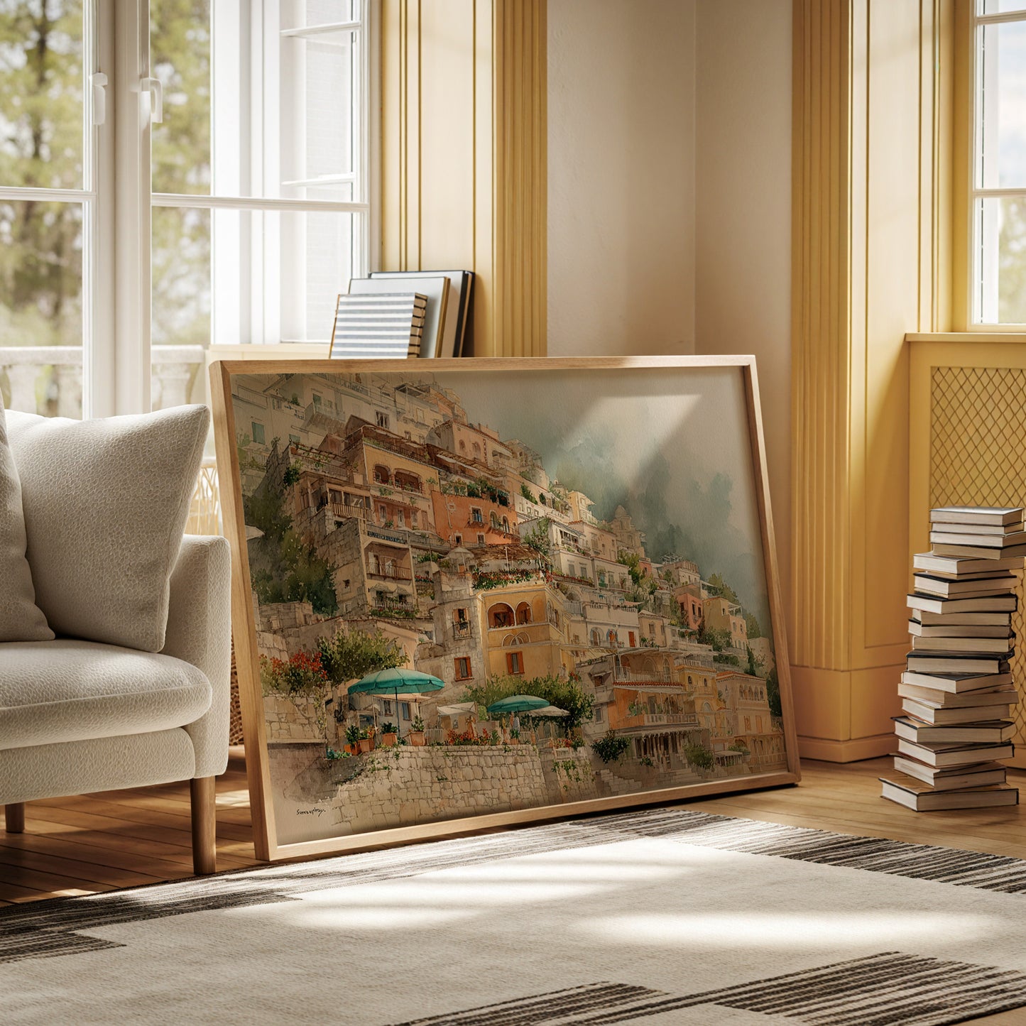 Sunlit Terraces Along Amalfi's Edge