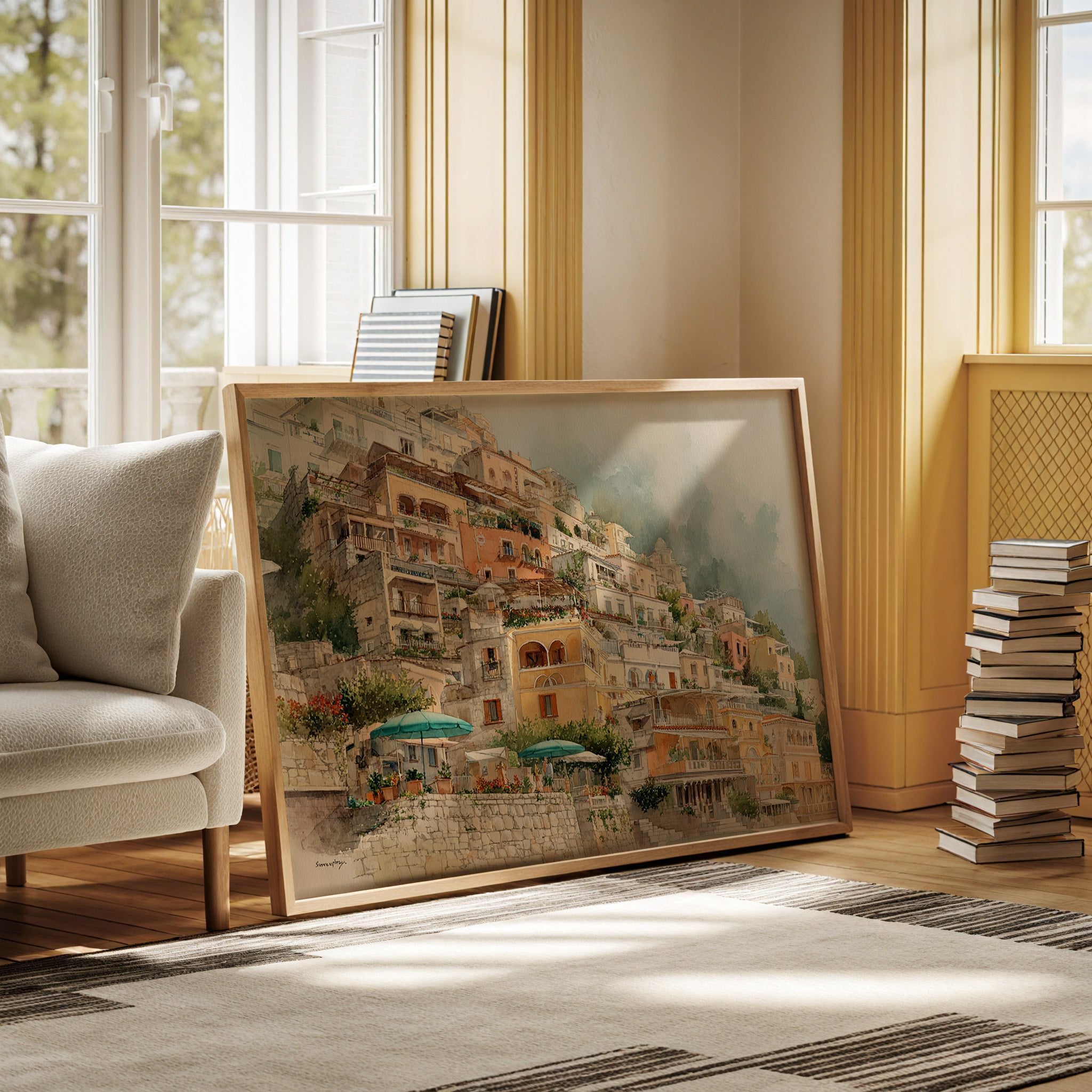 Sunlit Terraces Along Amalfi's Edge